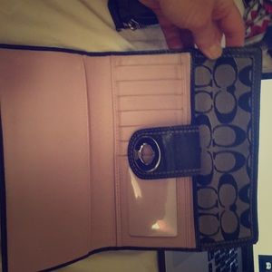 Trifold coach wallet purse